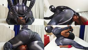 Gassy Big Black Ass Spider-Woman COSPLAY Wresling, Facesitting & FaceFarting Treat