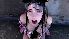 3D cute Asian petite slut cheating with BBC