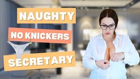 Secretary With No Panties gives you JOI and Fucks Dildo