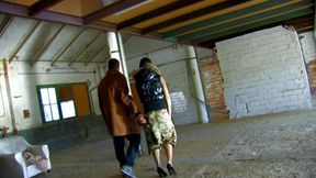 Brunette taken to an abandoned factory and wildly fucked