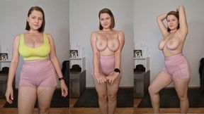 Busty Fitness Babe Can t Contain Her Tits in Sports Top