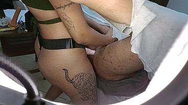 Patient goes for a prostate exam, but ends up with a strapon stuck in his ass