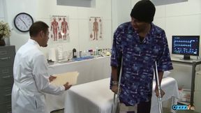 Female Doctor Makes a Black Guy Feel Better by Fucking Him