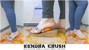 Tangerines And Bananas Squashed Underfoot - Flip-Flops and Bare Feet + Slow Motion