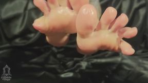 Barefoot Pleasure: My Soles Massaged with Latex Gloves