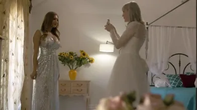 Ts Bride Throats And Fucks Horny Bridesmaid's Pussy