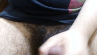 Stroking to HOMO PORNO while WIFEY is in the OTHER APARTMENT!