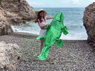vlog 1 Lissa Brown goes to a nudist beach to film a custom movie scene screwing outdoors
