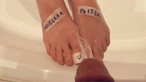 Uncle's friend sprays me while I jerk off in the shower&#x1F6BF; &mdash;  humiliated and wet