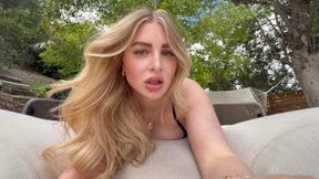 My POV with Horny Blonde Girl Madison Lanez