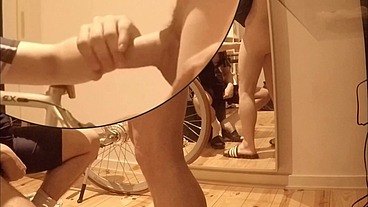 Injured cyclist step dad, caring horny son - part 2