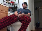 jacking off hard in slutty pajama pants