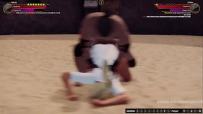 Felicity VS Giulius (Naked Fighter 3D)