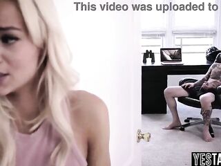 Kinky tiny step sister gets soaked teen vagina pounded by her step brother