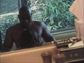 Amazing Black Girl Fucked in Hairy Pussy and Cum on Mouth by Monster Black Cock