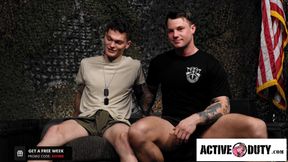 Abbie Twink Facialised By Beefy Soldier - Jason Windsor, Tyler James - ActiveDuty
