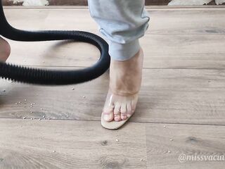 Vacuuming up nail clippings two