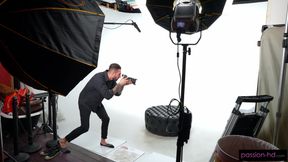 Cock-Hungry Model Gets Filled With Cum During Photoshoot