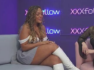 LATINA MILF Carla Morelli has HARD SEX with Maxx Betancur and almost gets out of control with interviewer Dani Ortiz - XXXfollow session #9