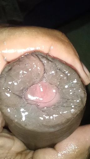 Close-up of Foreskin and Ejaculation in My Pants