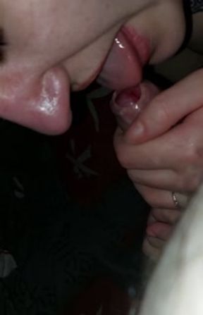 Licking the frenulum is his weakness