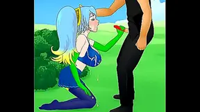 Big-Titted Arcade Sona Rides Cock in League of Legends Hentai Action