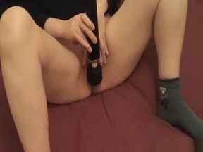 Massive black love toy ravishing a swollen wet hole