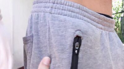 Cock hungry Latino is playing with horny stranger's big dick