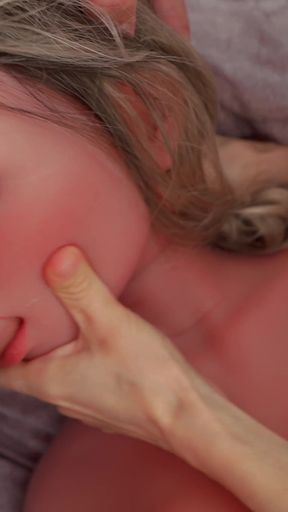 Taking turns fucking two pussies is an unforgettable experience - a threesome with the Zelex doll   Clip 2