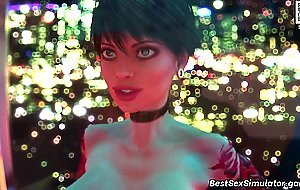 Tattooed futa MILF masturbation