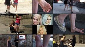 Vanessa, Jade & Nesty One Shoe & One Bare Foot Hopping Assist (1920 X 1080 in HD)