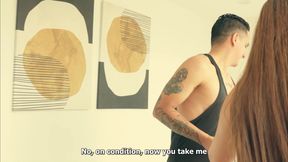 My stepbrother looks at me in the bathroom and starts masturbating while no one is home