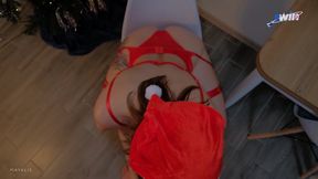 What a neighbor gave me for Christmas was molten deep throat along with muddy creampie on my humid pussy.