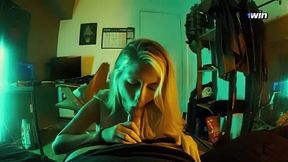 Brasileirinha, the ash-blonde with flawless bra-stuffers like Eva Elfie, entices Sereia Gi, Max Boss and becomes the best XXX porn star!