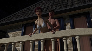 College Kings 84 - Alex Fucks Mrs Woods From Behind on the Balcony With Pussy Licking and Finish on Her Mouth