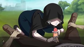 Redhead Mummy Doll Gives Intense Blowjob To Slime Monster In Quest Failed Anime
