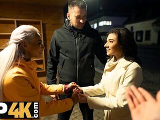 SWAP4K. Swap wives ended up as hot threesome with a big cock