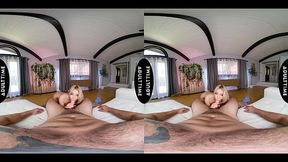 Creampied hot blonde Nicole Aria in VR POV