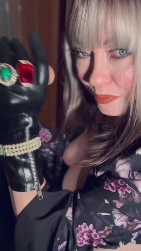 Sexy Goth Tina Snua Wants You To Come As You Watch Her Suck &amp; Wank - Dildo BBW Gloves Glove Fetish