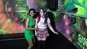 Three Beautiful Girls Playing with One Another