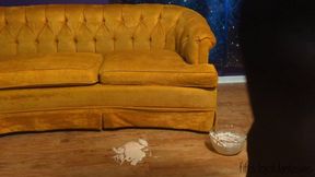 Fifi steps into marshmallow goo wearing black nylongs get stuck and struggles until the nylons are stripped off *discounted replay in case you missed it*