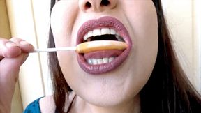 Big lollipop licking sucking