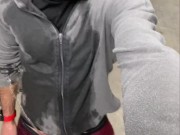 Walking around with my soaked clothes