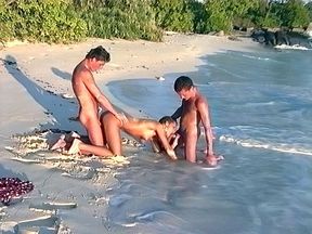 Nataly Enjoys DP in Paradise