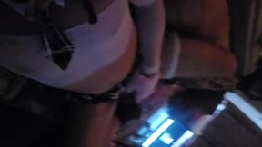 Playing in My New College Girl Outfit