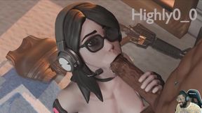 Kaine Reverse Rides a Hard Cock, Jawbreaker Sucks a Nice Cock, Ashe Deepthroat Creampie Dinner