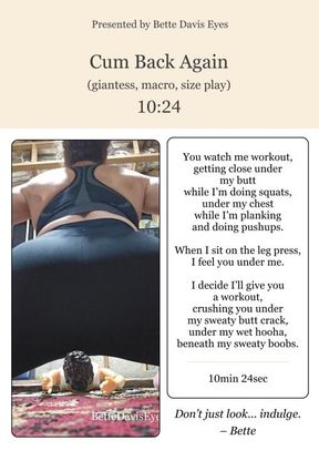 Cum Back Again (size play, giantess, facesitting) 10:24