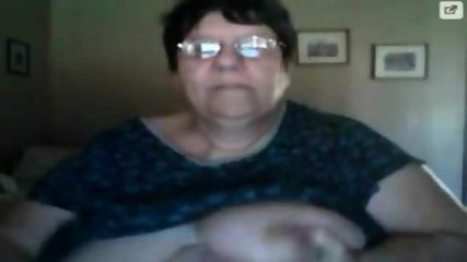 Fat Novice Grandmother while in the webcam R20