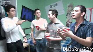 Nasty 18-year-old invites friends over for wild soiree party with HD porn action