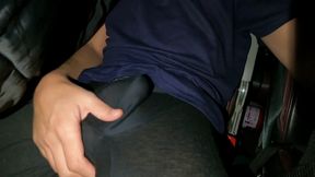 Non-stop Cum Spurting After 10 Hours of Bragging About Bulge on a Crowded Bus